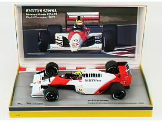 McLAREN F1 MP4/5B HONDA V10 TEAM MARLBORO N 27 AYRTON SENNA SEASON 1990 WORLD CHAMPION - RED WHITE /Minichamps 1/18 ミニカー