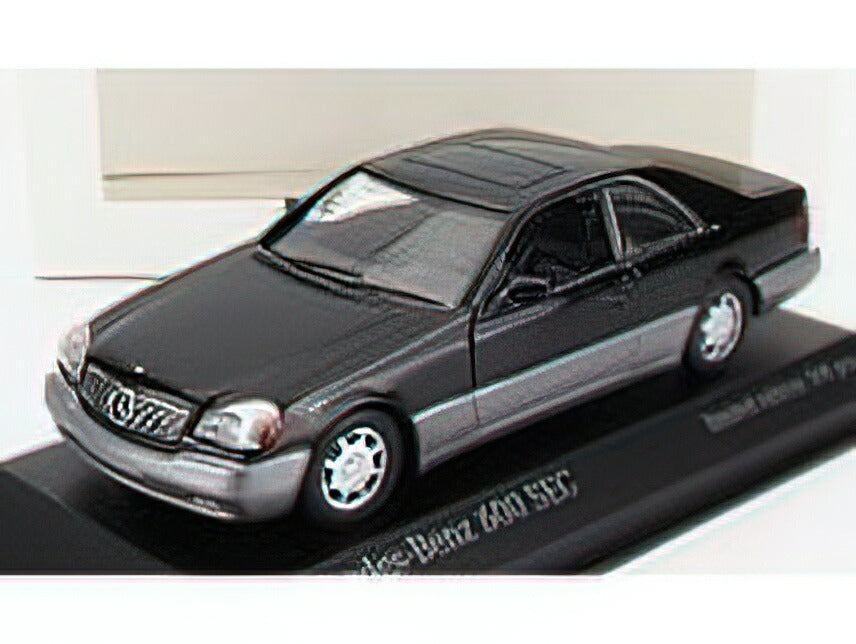 MERCEDES BENZ - S-CLASS 600SEC (C140) 1992 - BLACK /Minichampsミニチャンプス 1/43  ミニカー