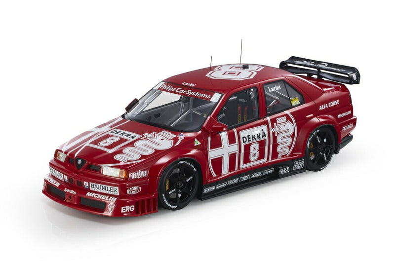 ギャラリービューアに画像をロードする, 【予約】12月以降発売予定ALFA ROMEO - 155 V6 TI N 8 DTM CHAMPION 1993 NICOLA LARINI - RED WHITE /TOPMARQUES COLLECTION 1/12 ミニカー