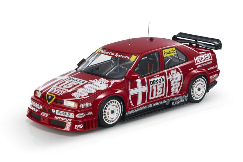 ギャラリービューアに画像をロードする, 【予約】12月以降発売予定ALFA ROMEO - 155 V6 TI N 15 DTM SEASON 1993 GIORGIO FRANCIA - RED WHITE /TOPMARQUES COLLECTION 1/12 ミニカー