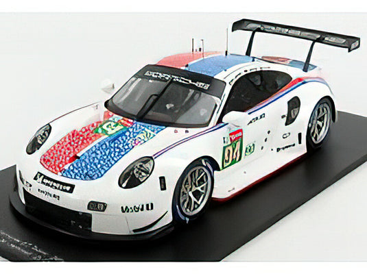 PORSCHEポルシェ 911 991 RSR 4.0- FLAT-6 TEAM PORSCHE GT N 94 24h LE MANS 2019 S.MULLER - M.JAMINET - D.OLSEN - WHITE /SPARK 1/18 ミニカー