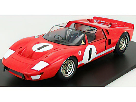 FORD USAGT40 MKII 7.0L V8 ROADSTER TEAM SHELBY AMERICAN INC. N 1 WINNER 12h SEBRING 1966 K.MILES - L.RUBY - RED WHITE /SPARK 1/18 ミニカー
