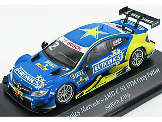 MERCEDES BENZ - C-CLASS C63 AMG TEAM ART N 2 SEASON DTM 2015 G.PAFFETT - BLUETTE YELLOW /SPARK 1/43 ミニカー