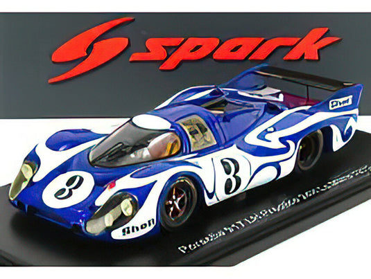 PORSCHEポルシェ 917LH 4.5L TEAM MARTINI INTERNATIONAL RACING TEAMN 3 24h LE MANS 1970 G.LAROUSSE - W.KAUHSEN - WHITE BLUE /SPARK 1/43 ミニカー