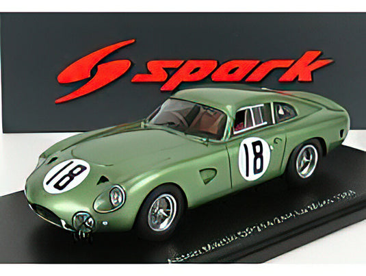 ASTON MARTINアルファロメオ DP214 3.8L S6 TEAM M.SALMON N 18 24h LE MANS 1964 M.SALMON - P.SUTCLIFFE - GREEN MET /SPARK 1/43 ミニカー