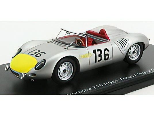 PORSCHEポルシェ 718 RS61 SPIDER N 136 TARGA FLORIO 1961 S.MOSS - G.HILL - SILVER YELLOW /SPARK 1/43 ミニカー