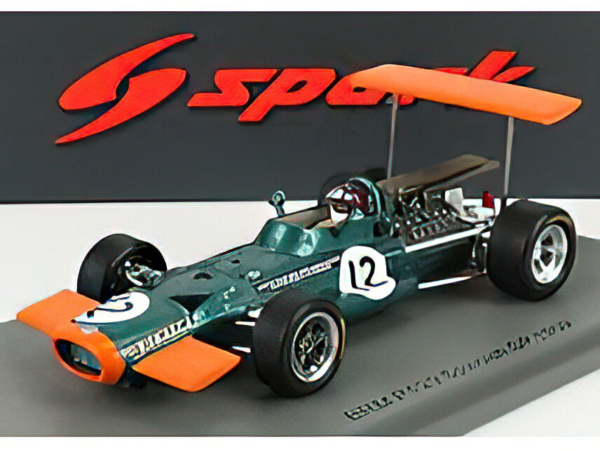 BRM F1 P133 N 12 SPAIN GP 1969 J.OLIVER - GREEN MET ORANGE /SPARK 1/43 ミニカー