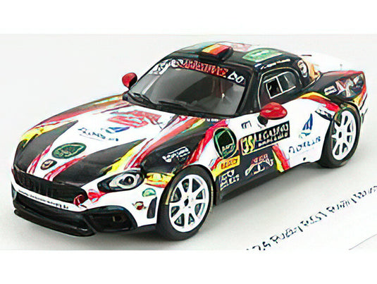 FIAT - 124 ABARTH RGT TEAM LAC RACING N 39 RALLY MONTECARLO 2020 L.CAPRASSE - R.HERMAN - BLACK WHITE RED /SPARK 1/43 ミニカー