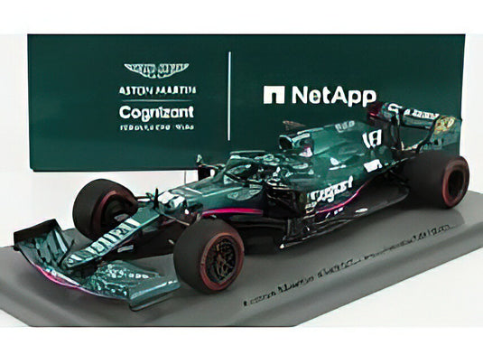 ASTON MARTINアルファロメオ F1 AMR21 MERCEDES M12 EQ POWER+ TEAM COGNIZANT FORMULA ONE N 18 ABU DHABI GP 2021 LANCE STROLL - 100th GP - GREEN /SPARK 1/43 ミニカー