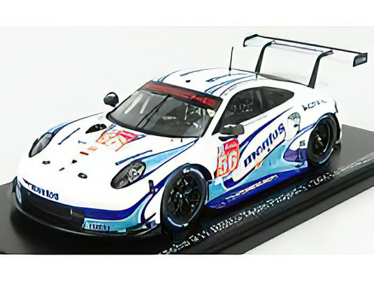 PORSCHEポルシェ 911 991-2 RSR 4.0L TEAM PROJECT 1 N 56 24h LE MANS 2020 M.CAIROLI - E.PERFETTI - L.TEN VOORDE - WHITE LIGHT BLUE /SPARK 1/43 ミニカー