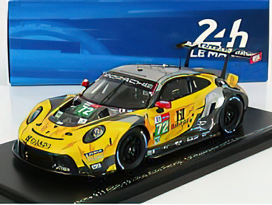 PORSCHEポルシェ 911 991-2 4.2L RSR-19 TEAM HUBAUTO RACING N 72 24h LE MANS 2021 M.MARTIN - A.PARENTE - D.VANTHOOR - YELLOW GREY /SPARK 1/43 ミニカー