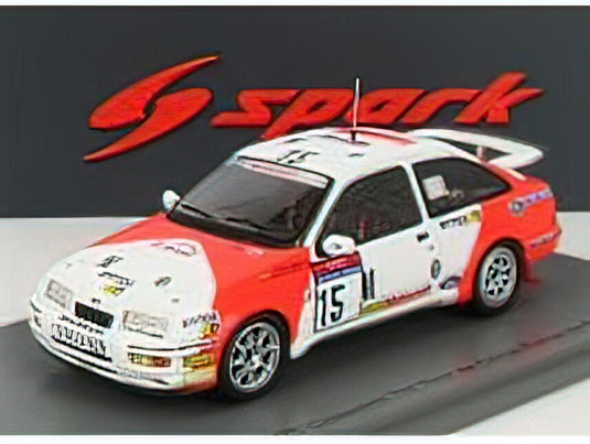 FORD ENGLAND - SIERRA RS COSWORTH N 15 RALLY TOUR DE CORSE 1987 C.SAINZ - A.BOTO - WHITE RED /Sparkスパーク 1/43 ミニカー