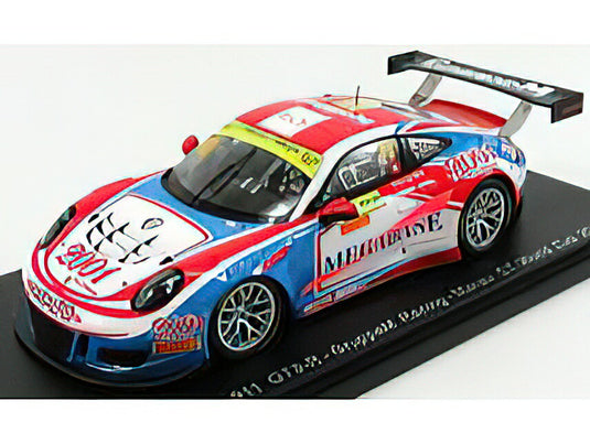 PORSCHEポルシェ 911 991 GT3 N 98 MACAU GT WORLD CUP 2016 MA CHING JEUNG PHILIP - BLUE RED YELLOW /SPARK 1/43 ミニカー