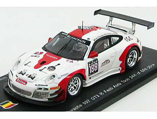 PORSCHEポルシェ 911 997-2 GT3 R TEAM FACH AUTO TECH N 188 24h SPA 2014 O.KLOHS - M.RAGGINGER - P.FROMMENWILER - S.DOLENC - WHITE RED /SPARK 1/43 ミニカー