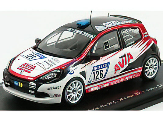 RENAULTルノー CLIO RS CUP TEAM AVIA RACING N 126 WINNER SP CLASS 24h NURBURGRING 2018 S.EPP - G.HOLTHAUS - T.OVERBECK - D.OVERBECK - BLACK WHITE RED /SPARK 1/43 ミニカー