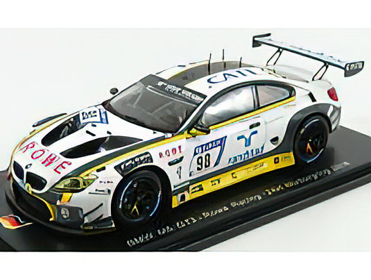 BMW 6-SERIES M6 GT3 TEAM ROWE RACING N 98 24h NURBURGRING 2018 N.CATSBURG - R.WESTBROOK - J.EDWARDS - T.BLOMQVIST - WHITE YELLOW /SPARK 1/43 ミニカー