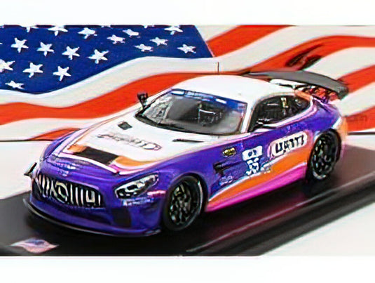 MERCEDES BENZメルセデスベンツ - AMG GT4 TEAM RILEY MOTORSPORT N 35 WINNER WATKINS GLEN 2019 D.MURRY - J.BLEEKEMOLEN - J.COX - WHITE PURPLE /Sparkスパーク 1/43 ミニカー