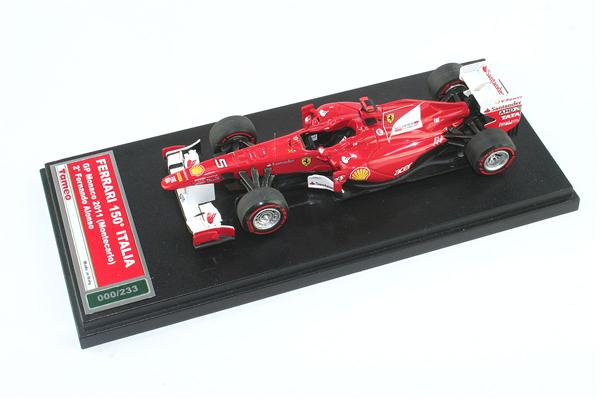 ギャラリービューアに画像をロードする, FERRARIフェラーリ 150 イタリア モナコG.P. 2011 F.アロンソ 233台限定 /Tameoタメオ 1/43 ミニカー