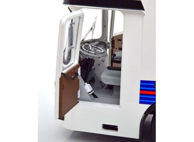 ギャラリービューアに画像をロードする, 【予約】1968 Mercedes O317 Porsche Renntransporter Martini Racing, white/blue /CMR 1/12 ミニカー