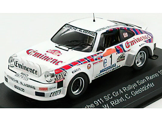 PORSCHE 911SC TEAM EMINENCE Gr.4 N 1 RALLY SANREMO 1981 W.ROHRL - C.GEISTDORFER WHITE /CMR 1/43 ミニカー