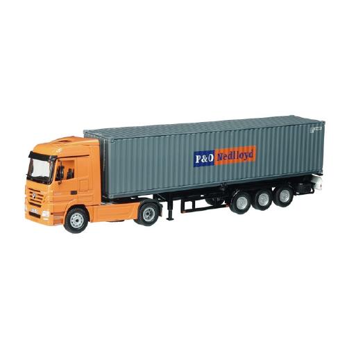 メルセデスベンツ アクトロス P&O 40フィートコンテナ セミトレーラー 625-02 /NZG 1/50 建設機械模型