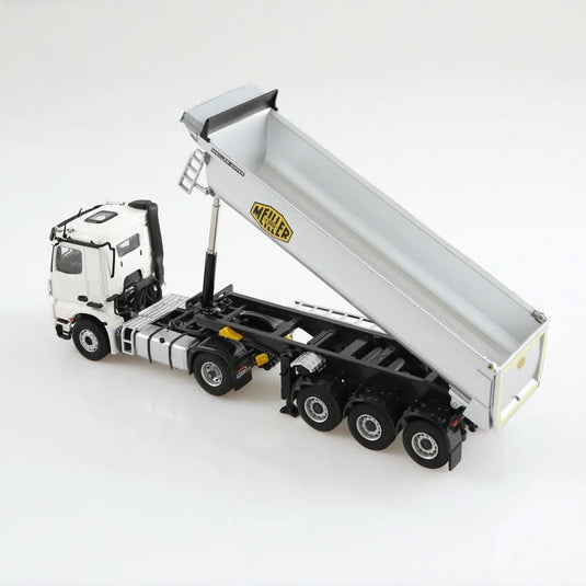 Mercedes-Benz Arocs Meiller tipping semi trailer white /NZG ダンプ 1/50 模型