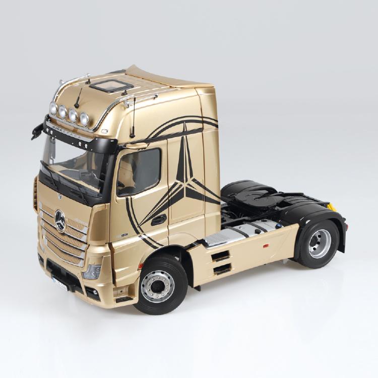 ギャラリービューアに画像をロードする, Mercedes-Benz Actros GigaSpace 4x2 シャンパン トラクタ /建設機械模型 工事車両 NZG 1/18 ミニチュア