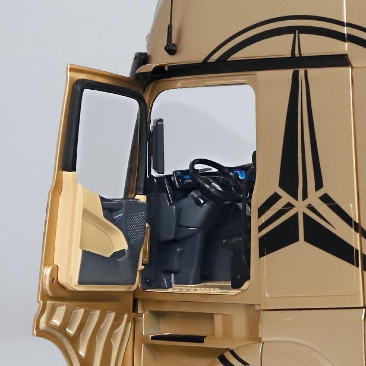 ギャラリービューアに画像をロードする, Mercedes-Benz Actros GigaSpace 4x2 シャンパン トラクタ /建設機械模型 工事車両 NZG 1/18 ミニチュア