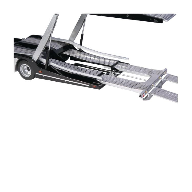 ギャラリービューアに画像をロードする, Mercedes Benz Actros 4x2 GigaSpace シャンパン + Lohr Autotransporter キャリアカー 積載車 /建設機械模型 工事車両 NZG 1/18 ミニチュア