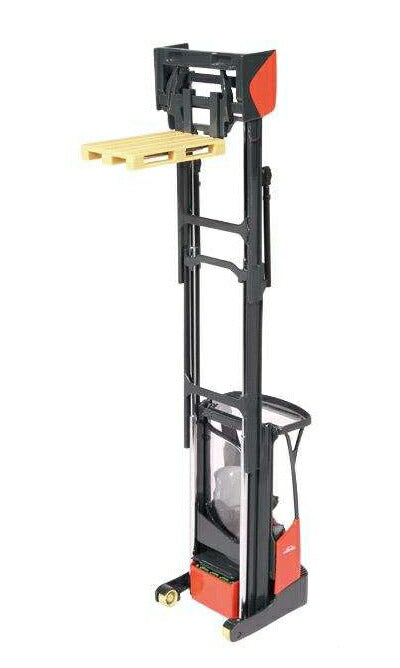 Linde R14 X 電動リーチトラック パレット付き フォークリフト / NZG 1/25 建設機械模型 工事車両
