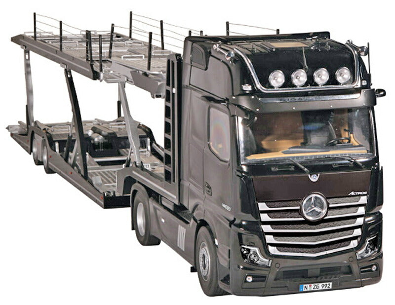ギャラリービューアに画像をロードする, LOHR car Transporter積載車キャリアカー / メルセデス・ベンツアクトロス set #992/30 + #971 建設機械模型 工事車両NZG 1/18 ミニチュア