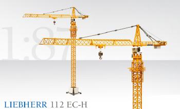 ギャラリービューアに画像をロードする, LIEBHERRリープヘル 112 EC-H タワークレーン 2024/0 /CONRADコンラート建設機械 工事車両 1/87 ミニチュア 重機