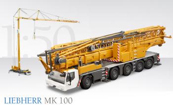 ギャラリービューアに画像をロードする, LIEBHERRリープヘル MK 100 移動式 オールテレーンクレーン 2102/0 /CONRADコンラート建設機械 工事車両 1/50 ミニチュア 重機