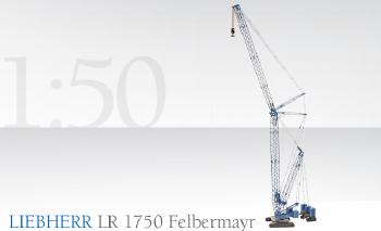 LIEBHERRリープヘル LR 1750-1 クローラークレーン FELBERMAYR 2736/02 /CONRADコンラート建設機械 工事車両 1/50 ミニチュア 重機