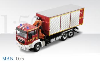ギャラリービューアに画像をロードする, 【予約】MAN TGS 26.360 L17 3軸 swap-body vehicle with ロールオフコンテナ BAD REICHENHALL 71184/0 /CONRADコンラート建設機械 工事車両 1/50 ミニチュア 重機