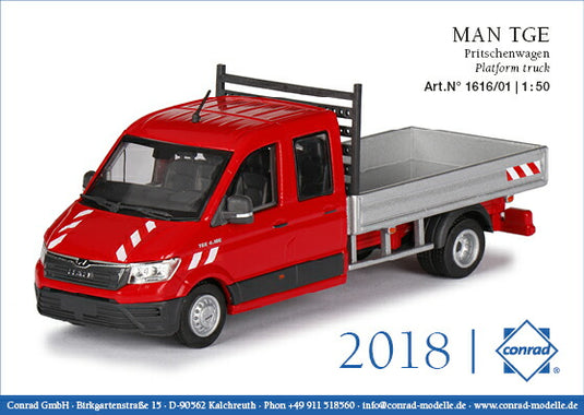 MAN TGE Platform トラック /建設機械模型 工事車両 CONRAD 1/50 ミニチュア