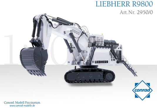 LIEBHERRリープヘル R9800 Mining excavator with bucket equipment油圧ショベル/CONRAD 1/50 建設機械模型 ミニカー