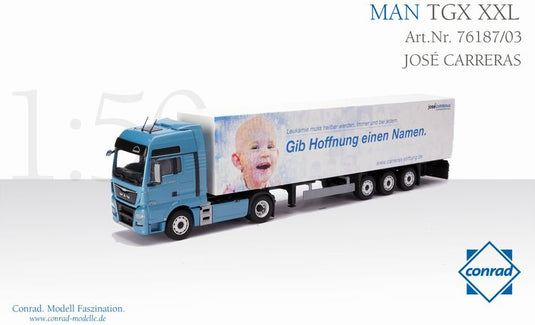 MAN TGX XXL D38 2軸 コンテナトレーラー 3軸JOSE CARRERAS /CONRADコンラート建設機械 工事車両 1/50 ミニチュア 重機