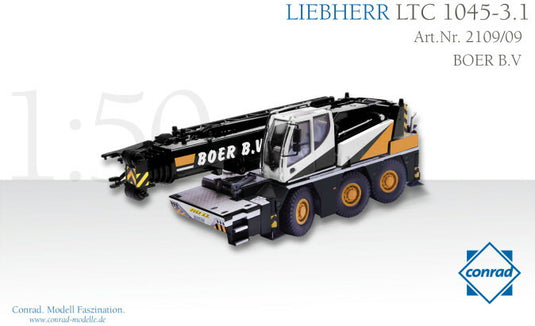 【予約】2015年発売予定LIEBHERRリープヘル LTC 1045-3.1 モバイルクレーン DE BOEV /CONRADコンラート建設機械 工事車両 1/50 ミニチュア 重機