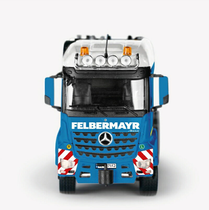 ギャラリービューアに画像をロードする, 【予約】6月以降発売予定MERCEDES-BENZ Arocs SLT Arocs 8x6 Heavy duty tractor with Goldhofer THP/SL-heavey duty trailerトラック/Conrad 建設機械模型 工事車両 1/50 ミニカー