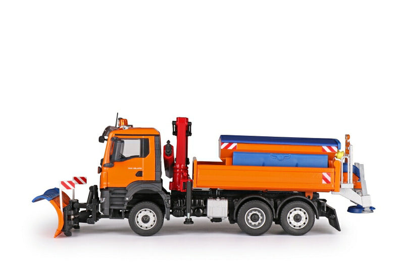 ギャラリービューアに画像をロードする, 【予約】10-12月以降発売予定Winter service 3-axle with gritting superstructure, snow shield and loading crane トラック/Conrad 建設機械模型 工事車両 1/50 ミニカー