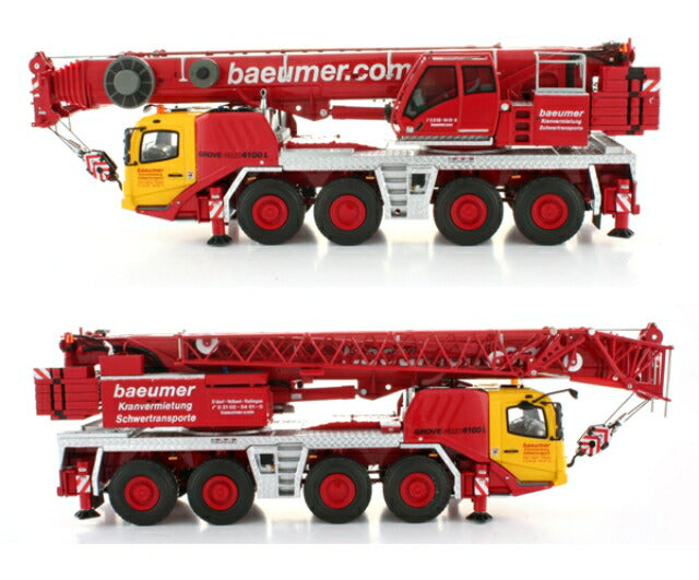 ギャラリービューアに画像をロードする, Baeumer GmbH Grove GMK4100L オールテレーンクレーン 建設機械模型 ミニチュア /TWH090-01238 1/50 重機
