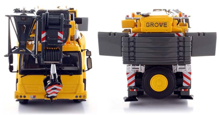 ギャラリービューアに画像をロードする, Groveグローブ GMK5135 イエロー オールテレーンクレーン 1/50 建機模型 工事車両 /TWH053A-01199 重機