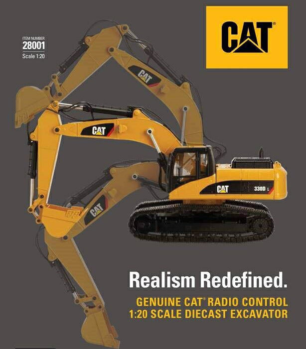 ギャラリービューアに画像をロードする, 【予約】CAT 330D L Diecast Excavator RC ショベルカー 油圧 重機 完成品 1/20 ラジコン ダイキャストマスターズ CATオフィシャル 1000台限定