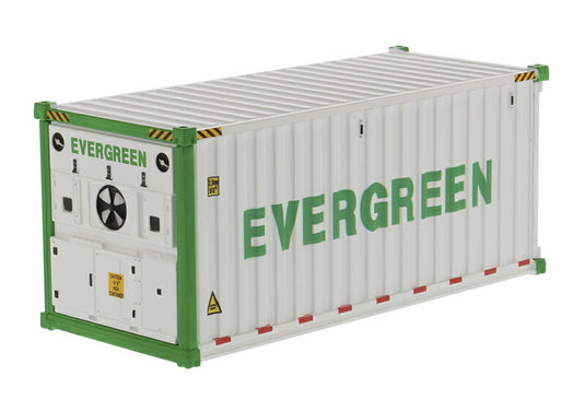 Evergreen - 20' Refrigerated Shipping Container in White /ダイキャストマスターズ 1/50 ミニチュア トラック 建設機械模型 工事車両