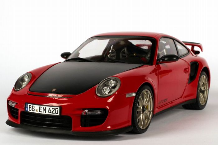 ギャラリービューアに画像をロードする, ポルシェ特注 Porsche 911 GT2 RS (997) 2010 レッド/ブラック /PMAミニチャンプス 1/18 ミニカー