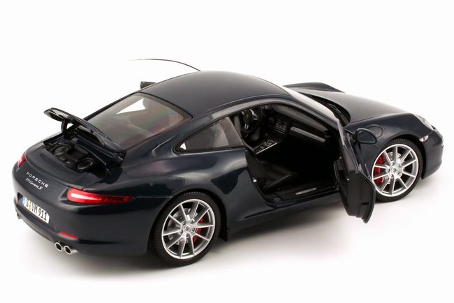 ギャラリービューアに画像をロードする, ポルシェ特注 Porsche 911 (991) カレラ S 2012 ダークブルーメタリック /PMAミニチャンプス 1/18 ミニカー