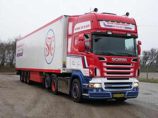 【予約】2024年発売予定SKIVE; SCANIA R5 TOPLINE 6X2 TAG AXLE REEFER TRAILER - 3 AXLE トラック /DRAKE 1/50 建設機械模型 工事車両