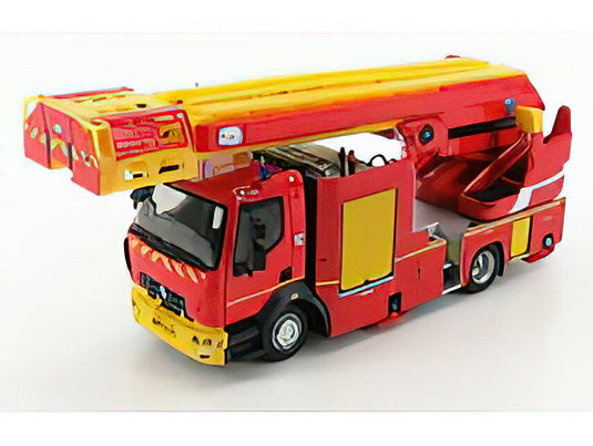 RENAULT - D16 EPC-33 GIMAEX RIFFAUD PRX-B ECHELLE TRUCK SAPEURS POMPIERS SCALA 2016 - RED YELLOW トラック/Eligor 建設機械模型 工事車両 1/43 ミニカー