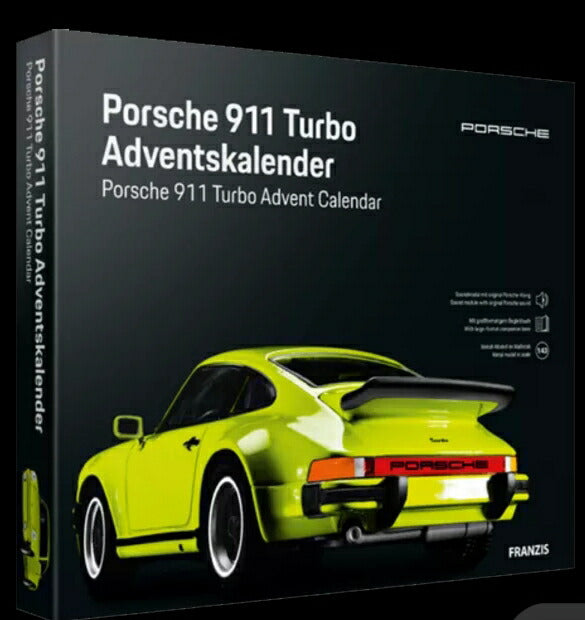 ギャラリービューアに画像をロードする, Porscheポルシェ アドベントカレンダー 911 Turbo 1974 light green /Franzis 1/43 モデルキット